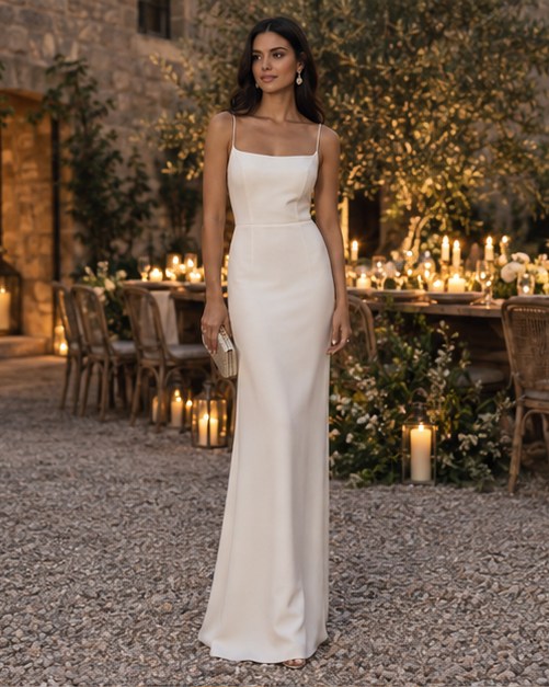 Courtyard dinner: Elegant column