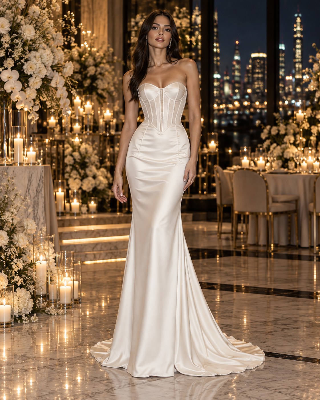 Tailored bride: Crisp suiting influence