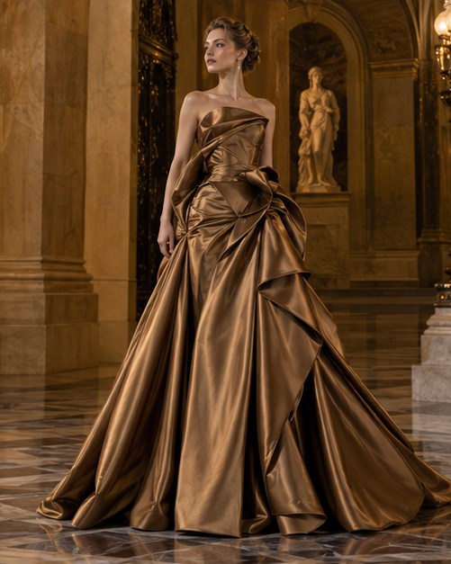 Bronze sculpture: Folded satin